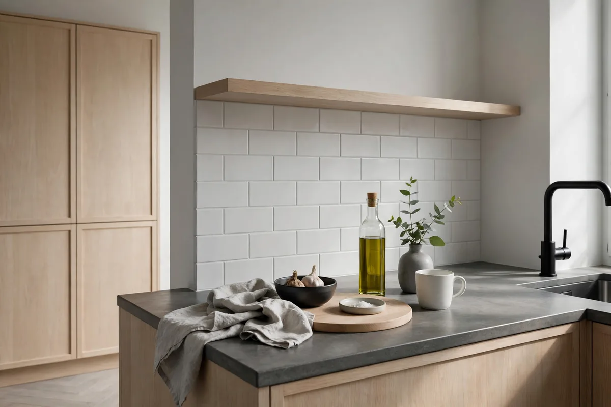 An empty kitchen corner