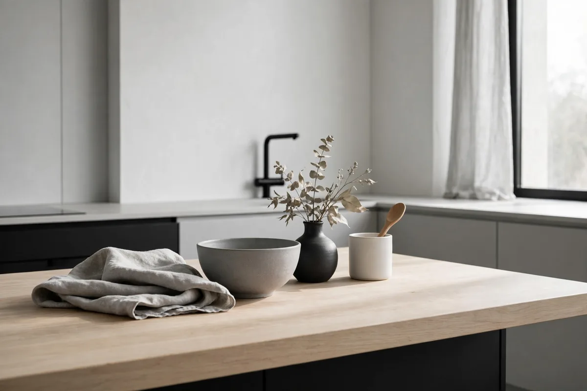 A clean empty worktop
